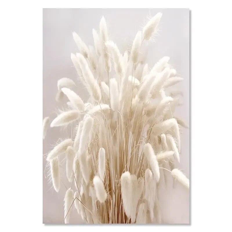 Beige Pampas Canvas Poster Shell Reed Leaf Modern Wall Art Prints Dried Flowers Print Pictures Nordic Posters Living Room Decor
