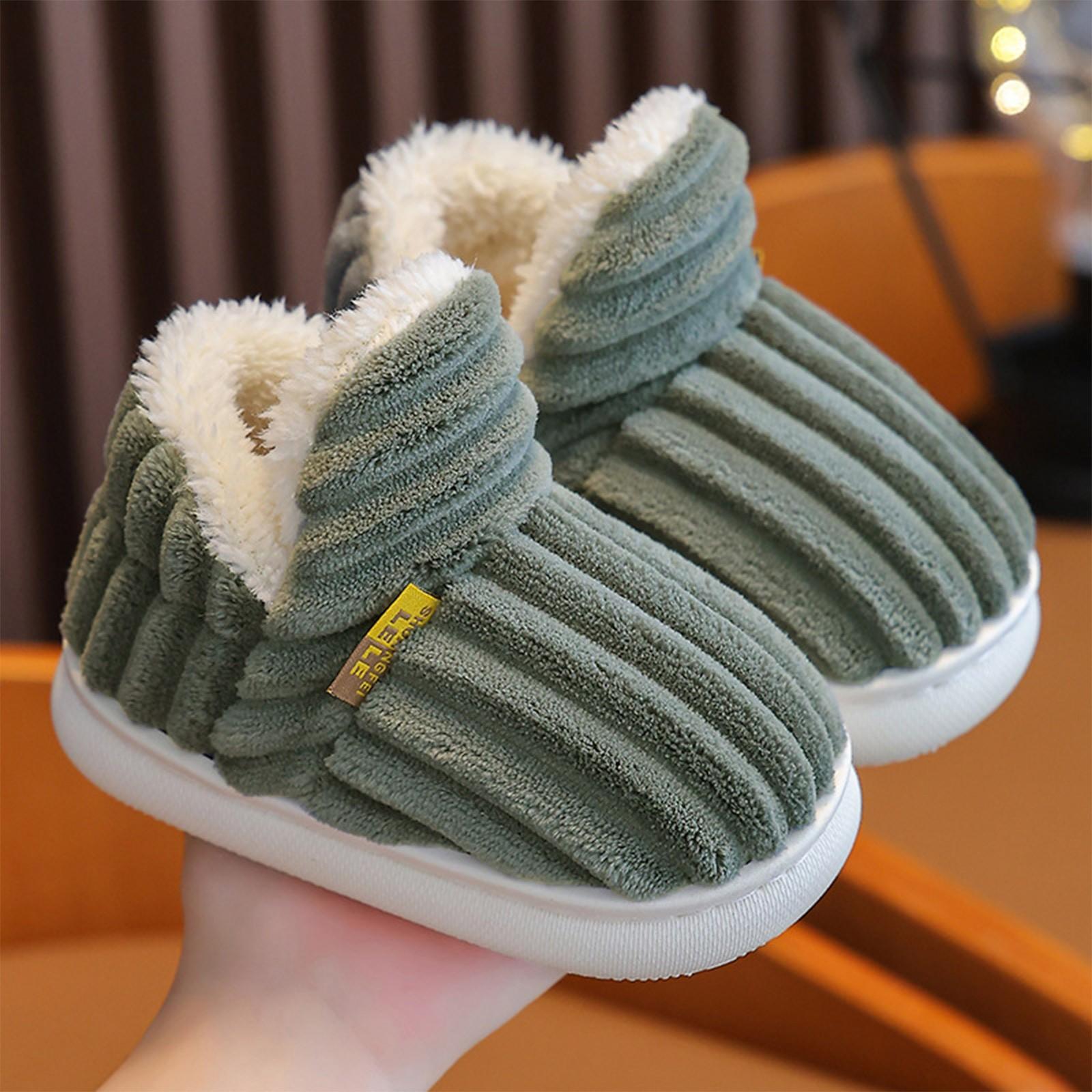 

Теплые и удобные детские тапочки в форме облака зимние тапочки 24