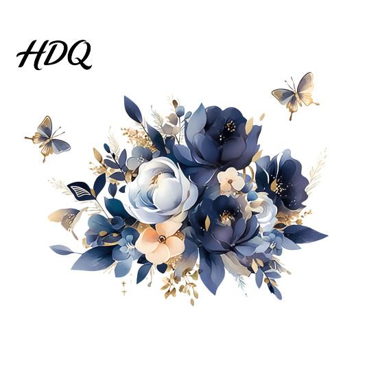 Outdoor Balcony Window Stickers Watercolor Flower Wall Stickers Removable Rose And Peony Decals Waterproof PVC Mural Decor Peel Stick Art