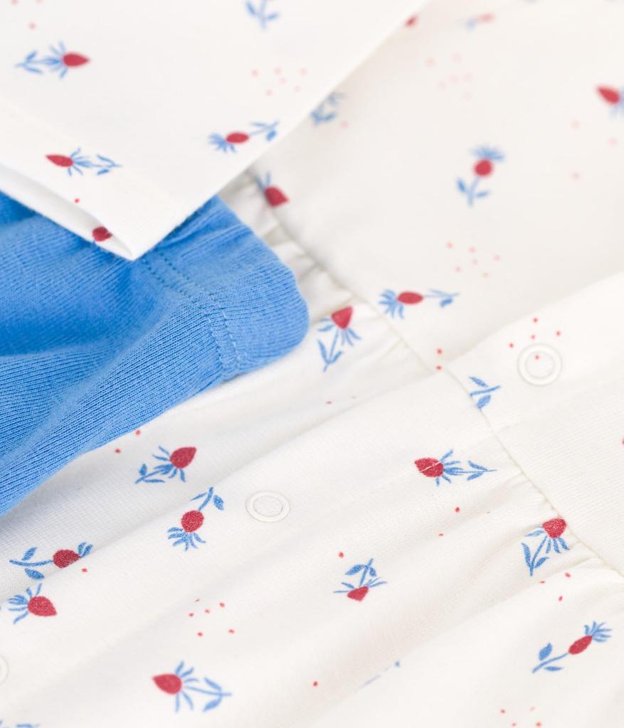Dress Leggings Set A0DC9 18 Months 81cm [Petit Bateau] + Off-white/Multicolor
