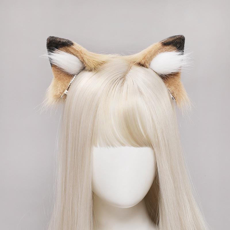 Plush Ears Comic Show Cos Accessories Props Headband Ark Operator Lone Bear Ears Headgear Simulation Beast Ear Headband