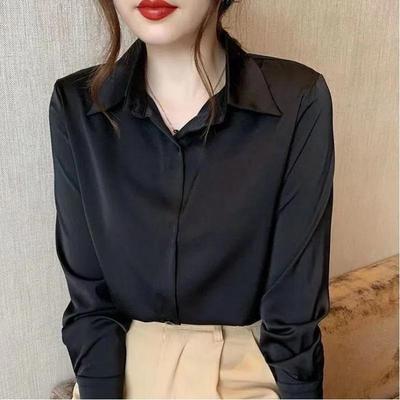 Primăvară Toamnă Anti-Rid Bluze cu Mânecă Lungă Formale Subțiri Haine de Damă Căptușeală de Bază Cămași Coreene cu Nasturi Simplitate Trend