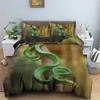 Snake Soft Duvet Cover Romantic Red Rose Floral Beding Set Microfiber Wild Animal Warm Comforter Cover Single King Quen For Children Kids Adult People