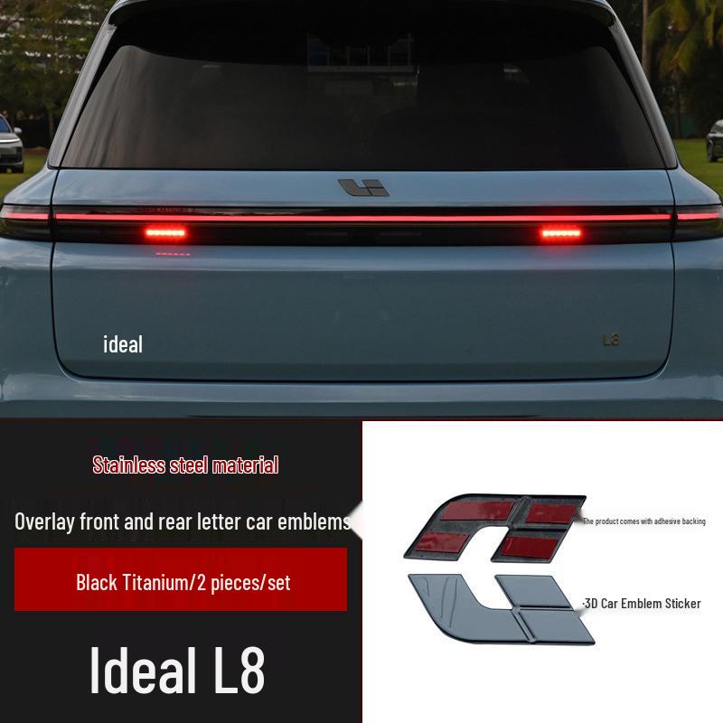 

Metal Black Warrior Emblem Stickers for Li Auto L6/L7/L8/L9/ONE - Front & Rear Blackening Upgrade