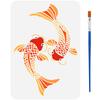 Pochoirs de Dessin et Peinture Creux en PET, pour Scrapbooking DIY, Album Photo, Poisson, 297x210mm