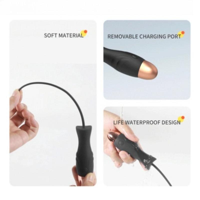 Men Adult Sex Toys Urethral Circulation Cath Vibrator USB Rechargeable Silicone Vibrating Urethral Prostate Massage Masturbator