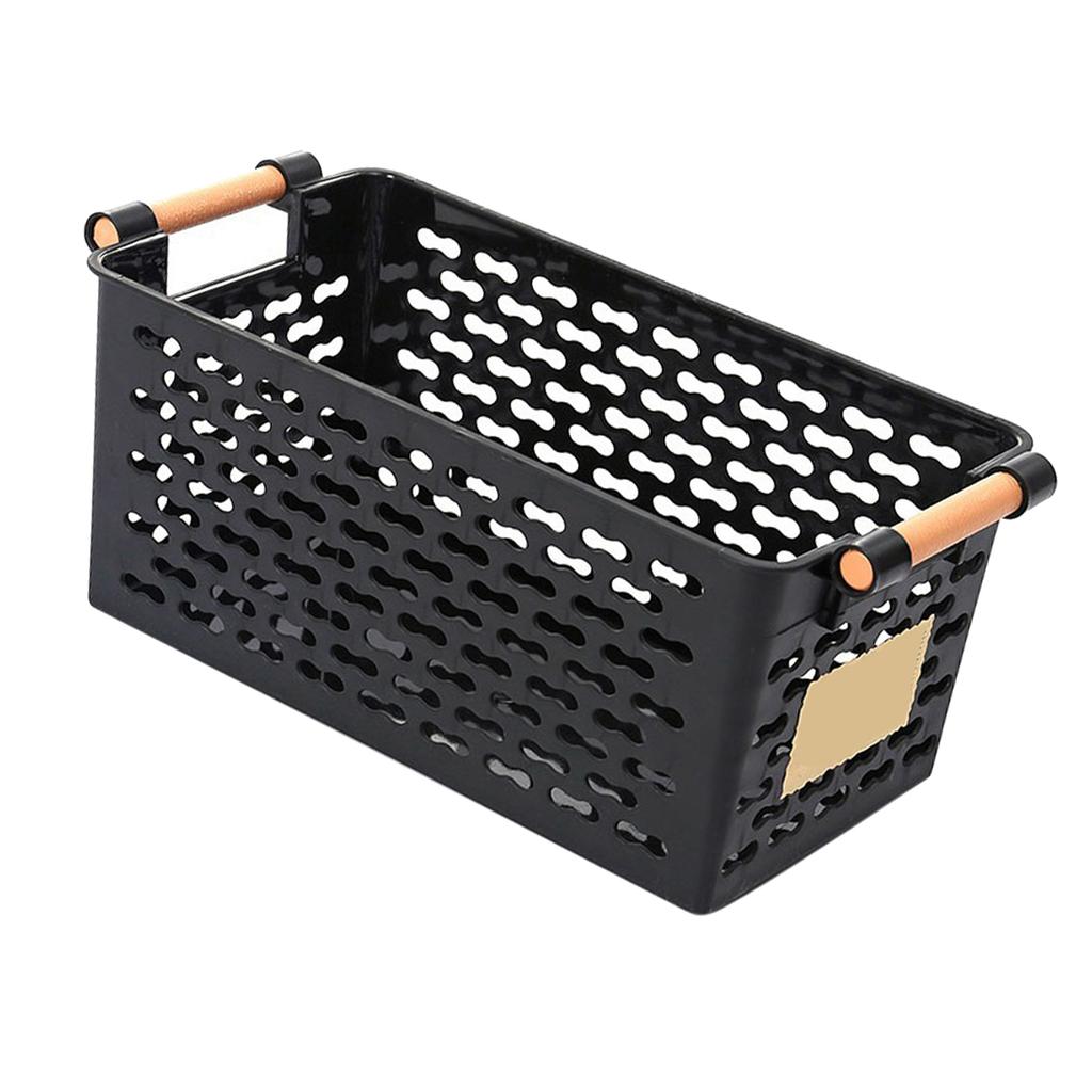 Plastic Storage Basket Multifunctional Portable Hollow Desktop Storage Baskets with Handle for