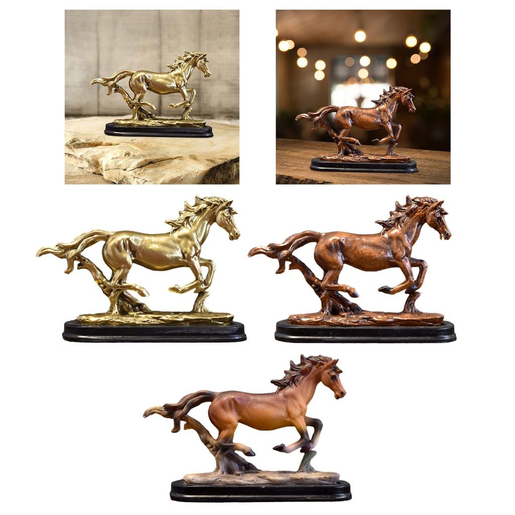 Figurka Ozdoba Konia na Biurko Kolekcja Rzeźba Sztuka Ozdoba na Stół Biurowy Salon Dekoracja Biurka Wystrój Domu
