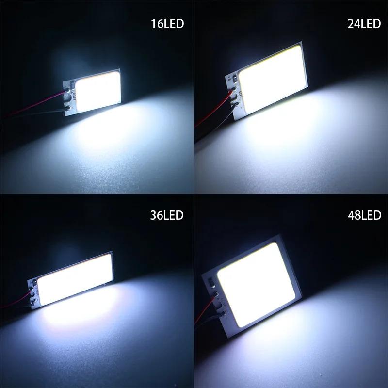 1/3PCS C5W C10W Festoon LED Bulb 31mm 36mm 39mm 41mm T10 C5W LED COB Light 12V White 7000K Car Interior Dome Reading Trunk Lmaps