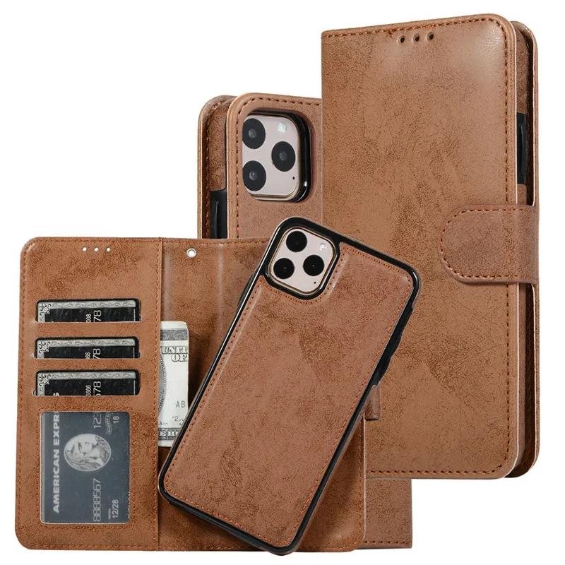 

Leather Removable Flip Wallet Card Case for IPhone 13 14 15 16 Pro Max 12 Mini 11 XS XR X Plus 16Pro i16 Phone Bag Cover For iPhone 14 Pro