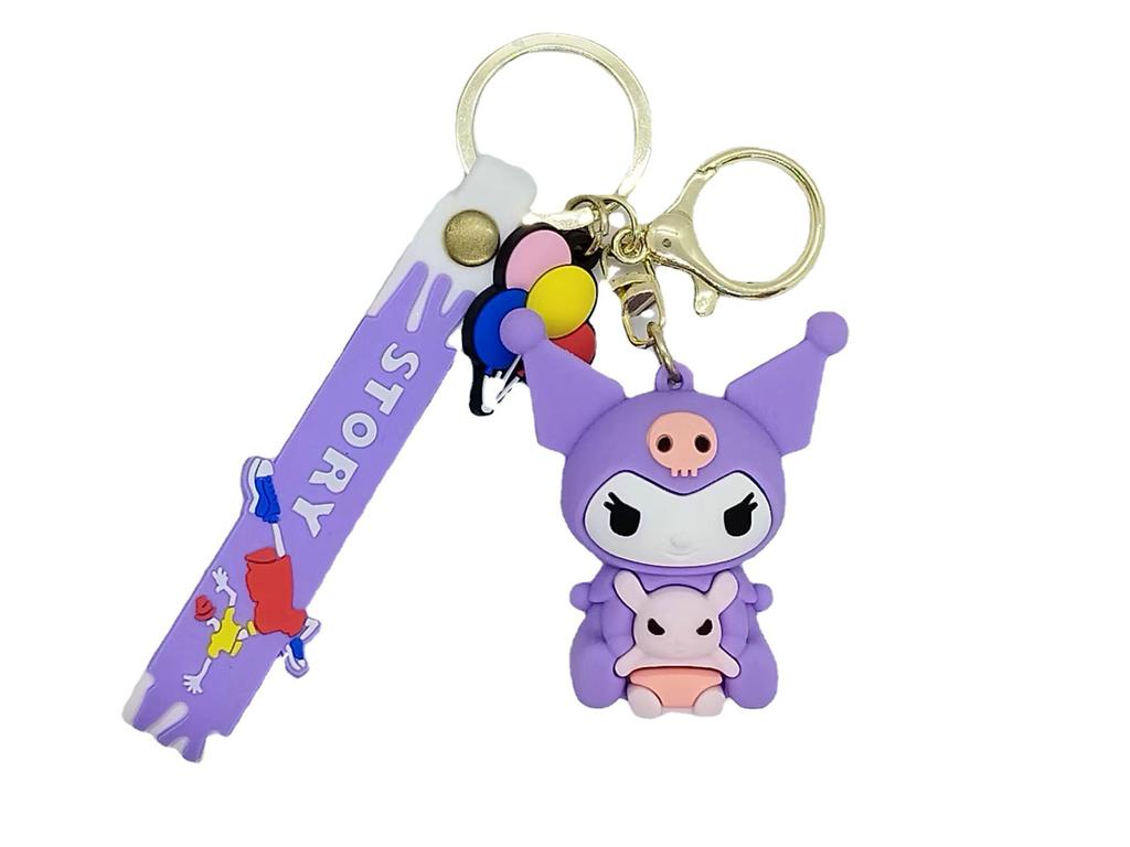 New Creative Cartoon Cinnamoroll My Melody Pudding Dog Pochacco Kuromi  Doll Keychain Bag Car Keychain Accessory Gift