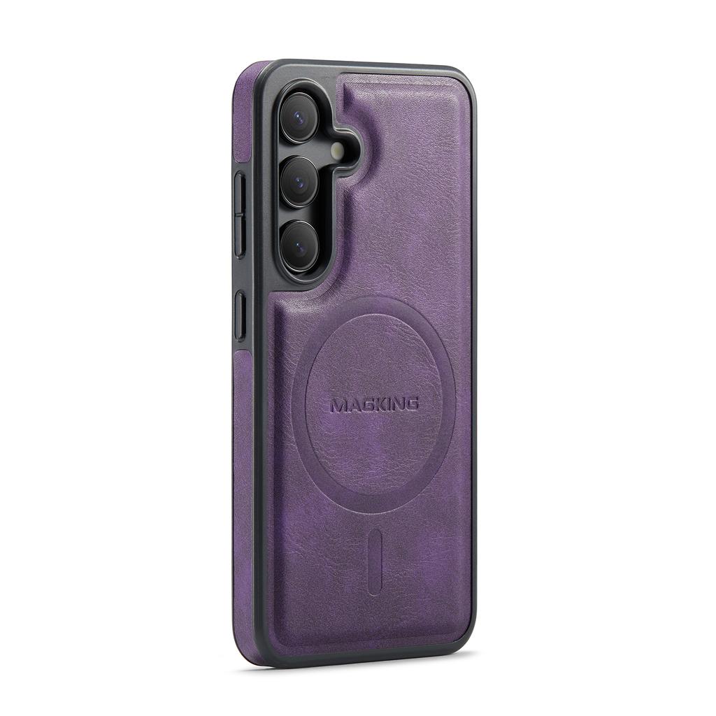 MAGKING K3 Series For Samsung Galaxy S24 Case Compatible with MagSafe Wallet PC+TPU+PU Phone Cover