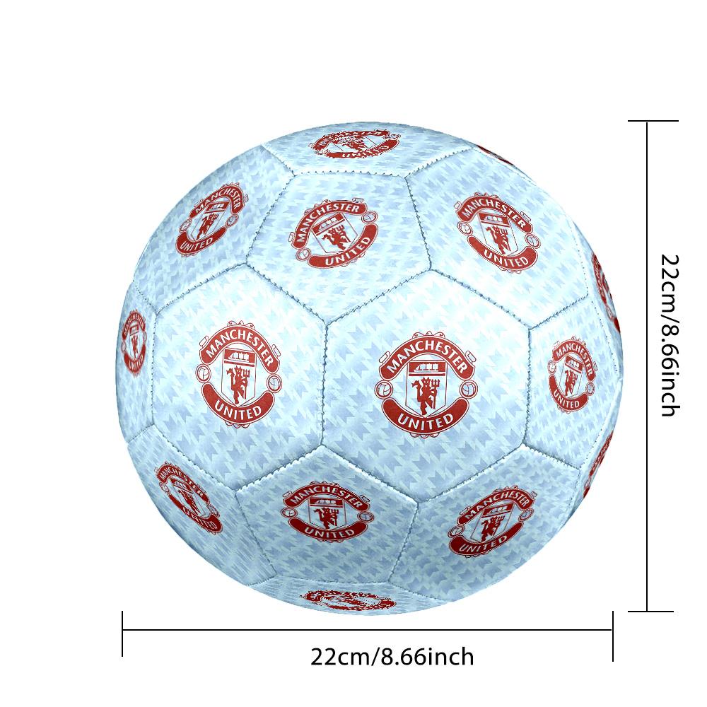Manchester Crest Size 5 Soccer Football Machine-Stitched Indoor/Outdoor Training and Matches Unique Gift for Soccer Lovers