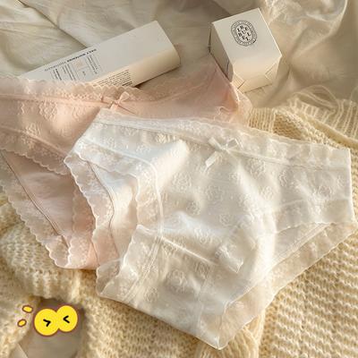 Sous-vêtements en Coton Bébé de Grade 5A avec Gousset Antibactérien Slips Taille Confortable Sans Coutures Respirants en Coton Pur Culottes Triangles pour Femmes