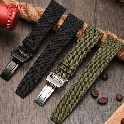 Nylon Watchband for I-WC IW377724 IW371614 Watch Strap 20mm 21mm 22mm Bracelet Black Armygreen Blue Canvas Wrist Belt Watch Band