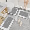 Minimalist Diatom Mud Bathroom Mat Set: Absorbent, Quick-Drying, Non-Slip U-Shaped Floor Mats