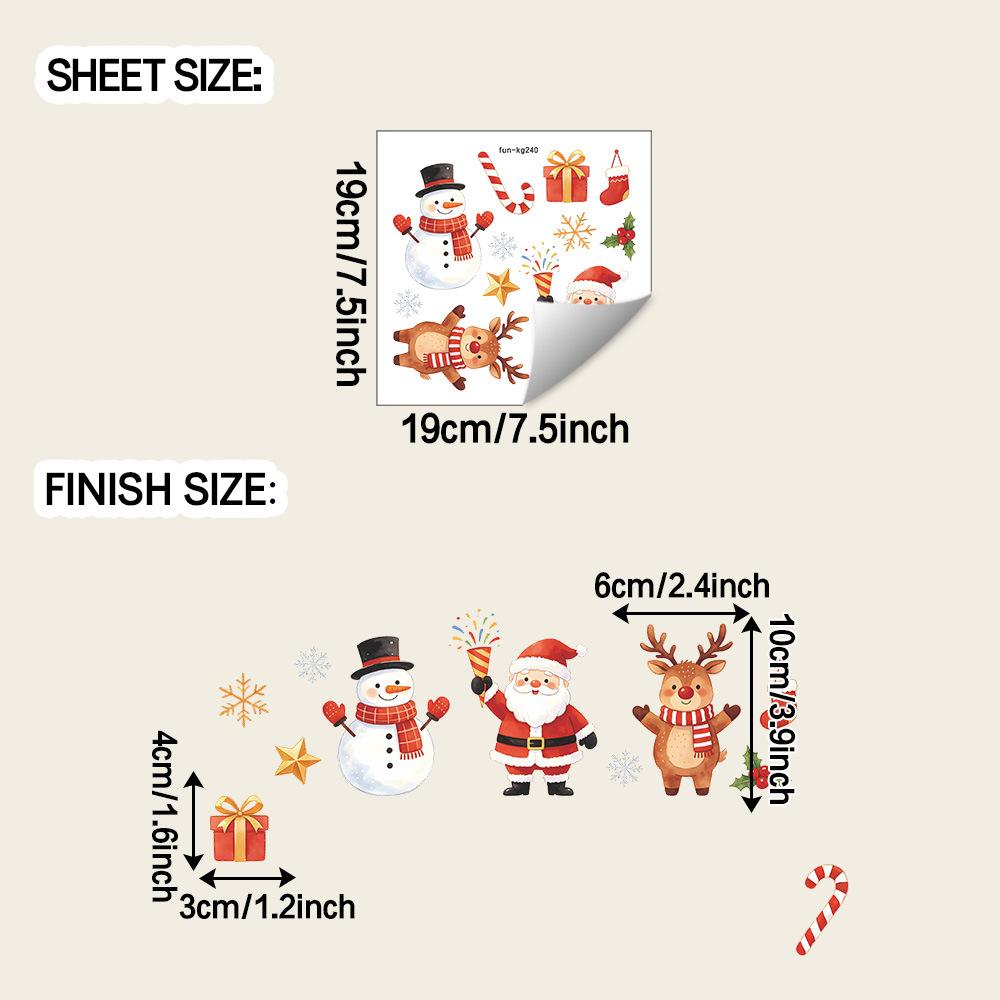 Christmas Santa Cat Switch Plate Wall Sticker Self Adhesive Removable Living Room Bedroom