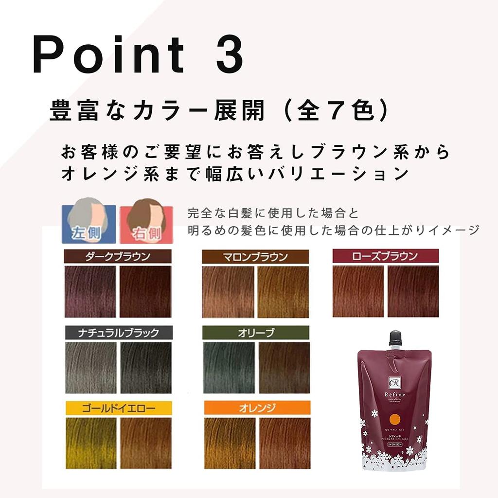 Refine Natural Color Treatment 300g Dark (2 Bottles, Brown)