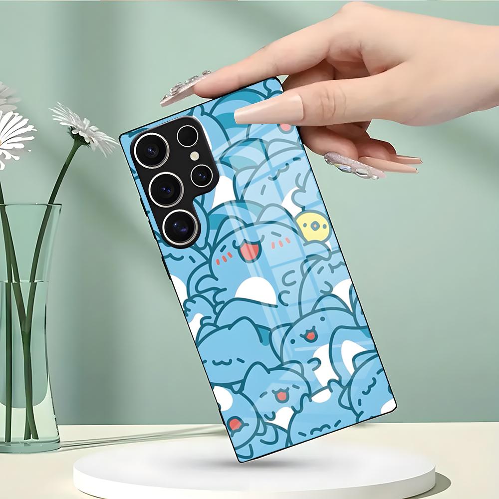 CUTE B-Bugcat Capoo Phone Case For Samsung S26 S25 Edge Ultra 24 23 22 21 Ultra Plus Fe A55 56 15 4G 5G Glass Cover