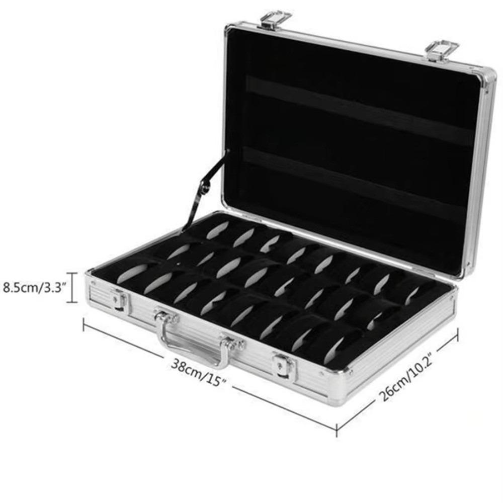Soft Cushion Aluminum Watch Box 24/32Grid Watch Display Case Watch Storage Box  Trade Briefcase