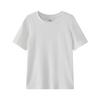 Women's Crew Neck Short Sleeve T-shirt Slim Fit Korean Style Solid Color Basic Tee