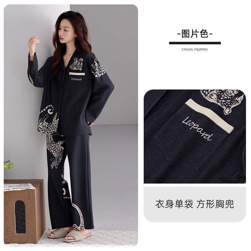 German Velvet Pajamas Women'S Autumn And Winter Long-Sleeved Thin Velvet Suit Large Size Casual Women'S Warm Loungewear