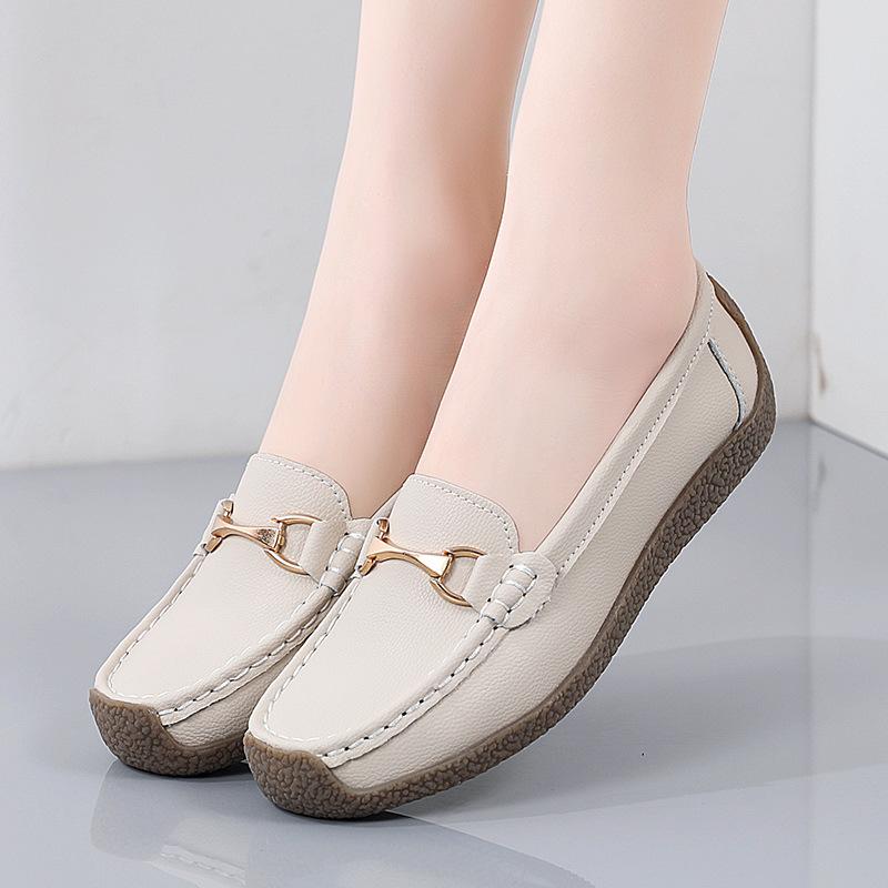 Spring casual women's flat shoes soft sole soft surface mother shoes comfortable large size Doudou women's shoes