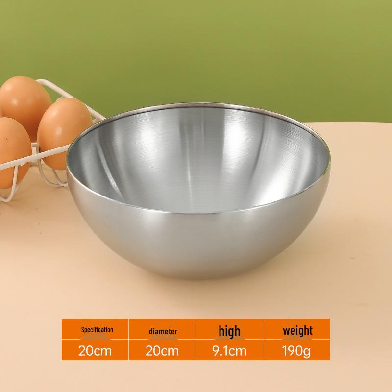 

Корейская многофункциональная миска из нержавеющей стали для салата, приготовления пищи, теста, выпечки, взбивания яиц, овощей и фруктов. Salad Bowl