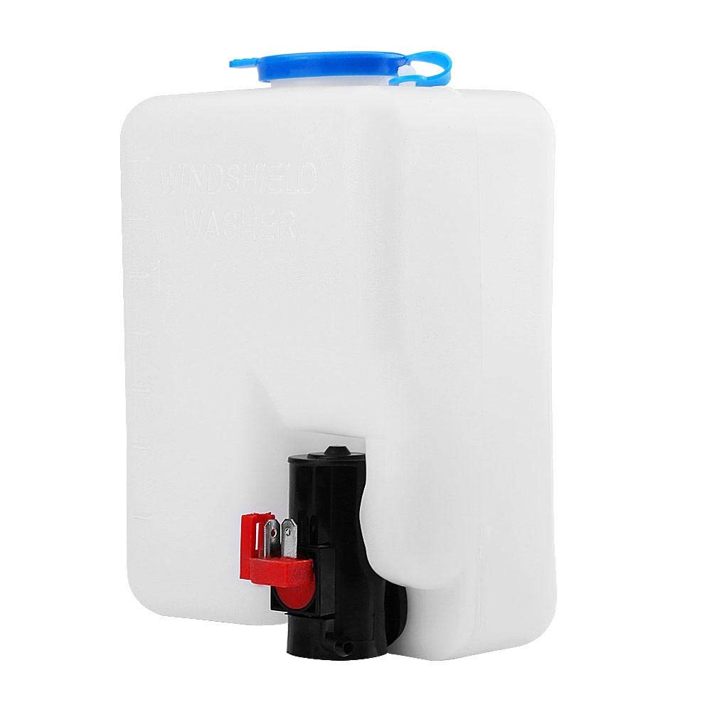Qiilu Washer Nozzle Washer Tank Universal Windshield Cleaning Pot Cleaning Bottle Kit Cleaning Tool for Classic Car 1.2ltr