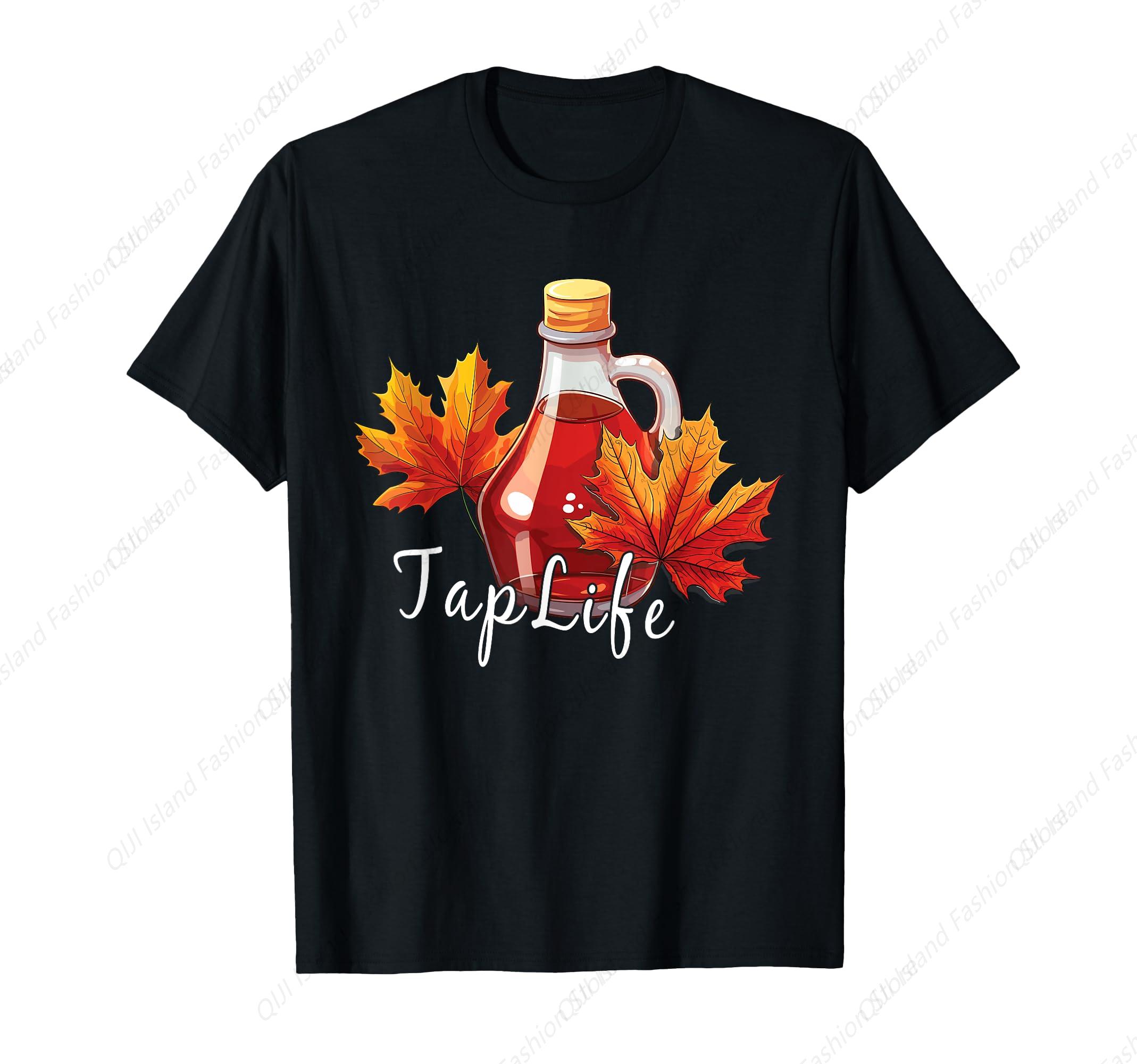 Футболка TapLife с рисунком клена, сбора сока и кленового сиропа S