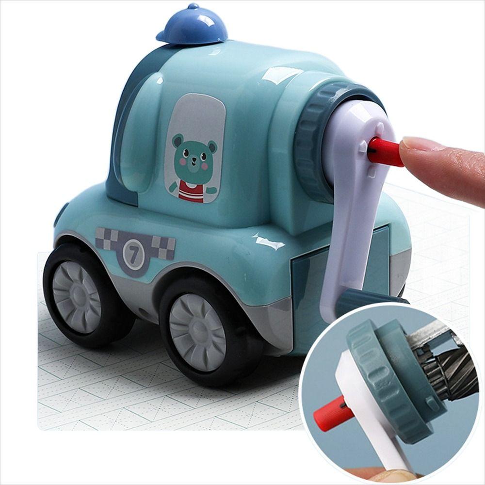 Adjustable Cartoon Pencil Sharpener Car Pencil Sharpener Handcranked