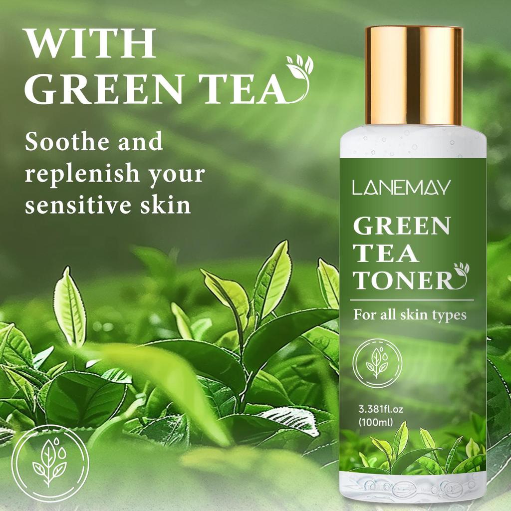 Green Tea Toner - Soothe and Calm the Skin, Hydrate and Tighten the Skin, Makes Skin Supple - Suitable for Sensitive Skin,100ml