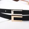 New Vintage Waist Strap Korean Thin Waistband Leather Belt Trouser Dress Decoration Metal  Buckle
