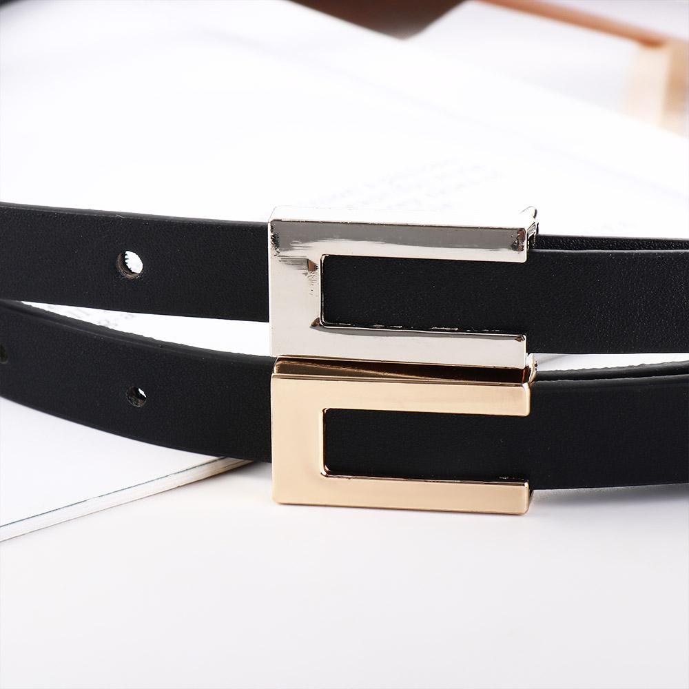 New Vintage Waist Strap Korean Thin Waistband Leather Belt Trouser Dress Decoration Metal  Buckle