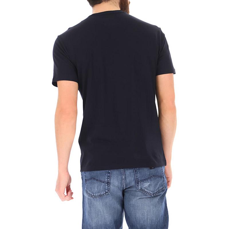 Armani Exchange SS22 Letter Logo Print Crew Neck Short Sleeve T-Shirt Men tops Navy-Blue 8NZTPA-ZJH4Z-1510