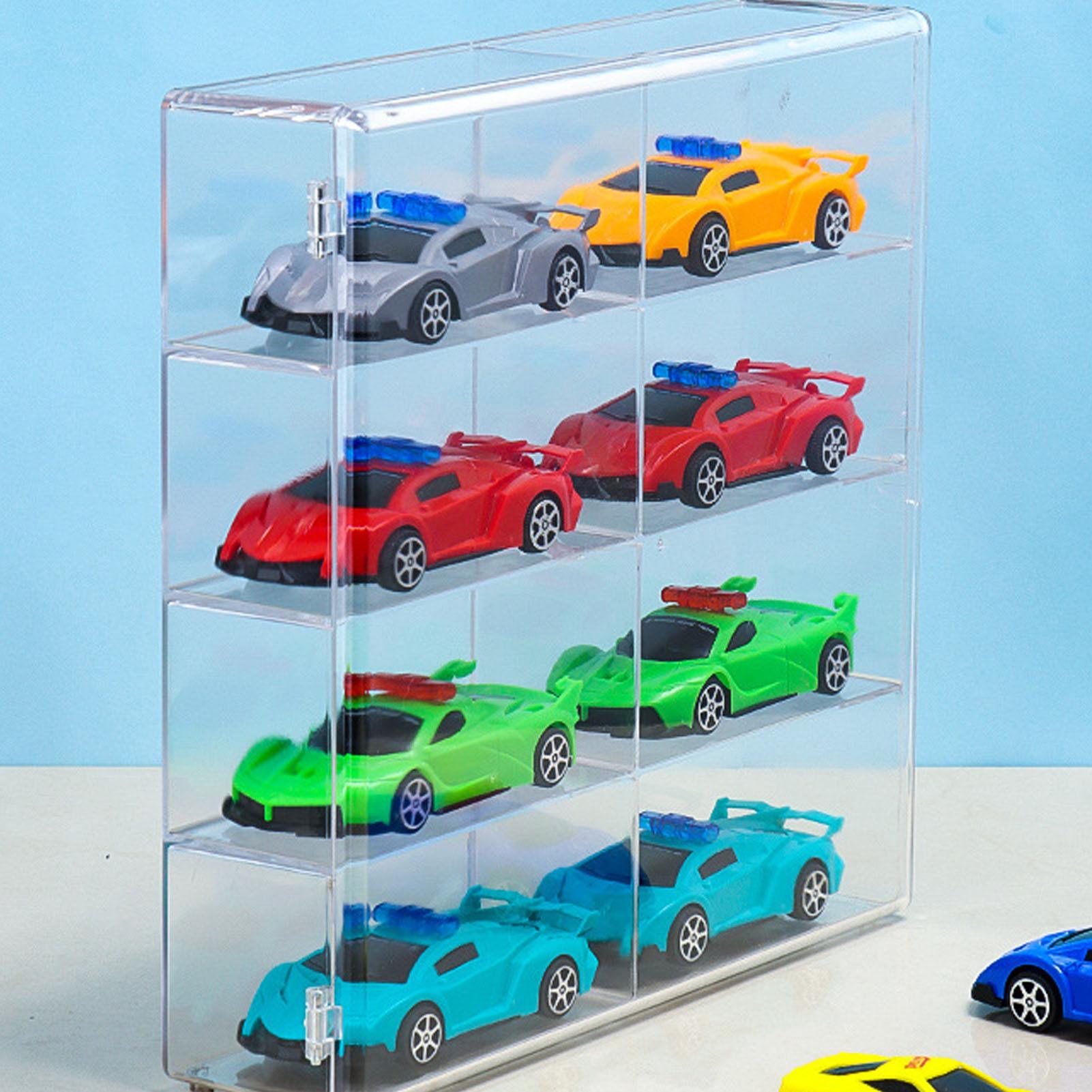 

Car Model Storage Display Box Adjustable Height Large Capacity PS Material Transparent Organizer Dustproof Rack