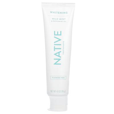 Whitening Fluoride Free Toothpaste, Wild Mint & Peppermint Oil, 116G(4.1Oz)