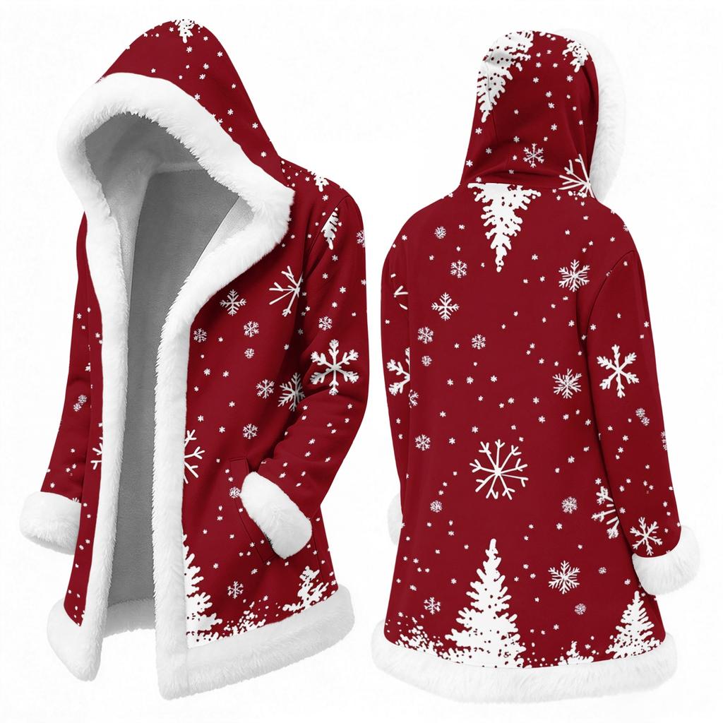 Men's Casual Snowflake Print Winter Jacket for Outdoor Travel and Everyday Wear