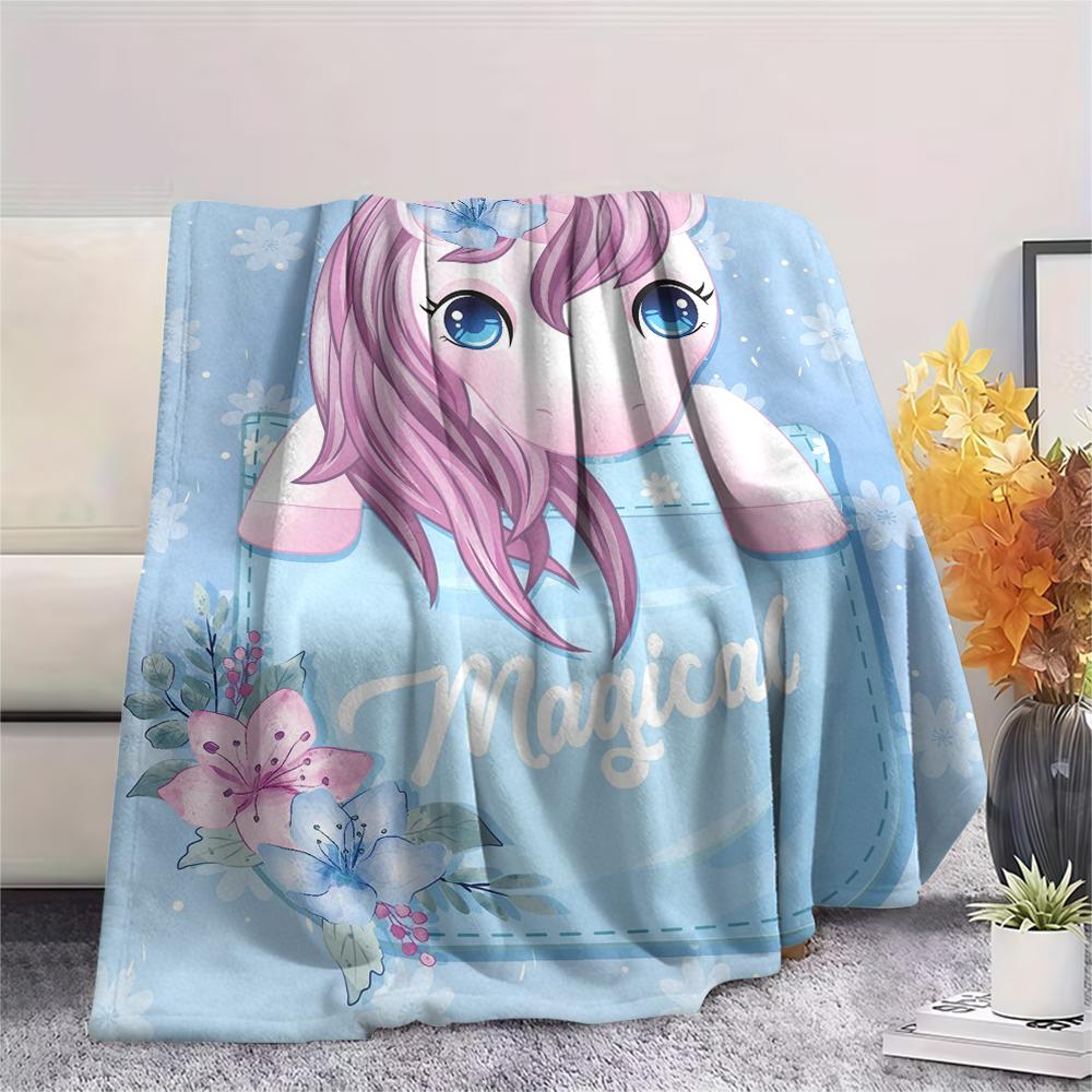 1 Stück Flanelldecke mit Cartoon-Druck, Hohe Qualität, Bequem für alle Jahreszeiten, Heimdekoration, Wärme und Komfort, Perfekt als Weihnachts- oder Geburtstagsgeschenk