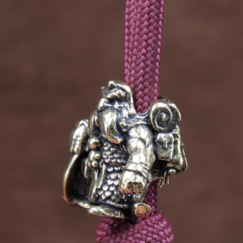 Dwarf Brass Knife Beads EDC DIY Paracord Woven Bracelets Lanyard Pendants Accessories Outdoor Tool Hangings Charms