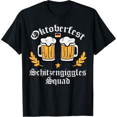 Oktoberfest Schitzengiggles Squad German Bavarian Men Women T-Shirt