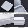 Scatole trasparenti portatili, organizer per trucchi trasparenti, contenitori quadrati per forcine con coperchio per cosmetici, artigianato, ferramenta