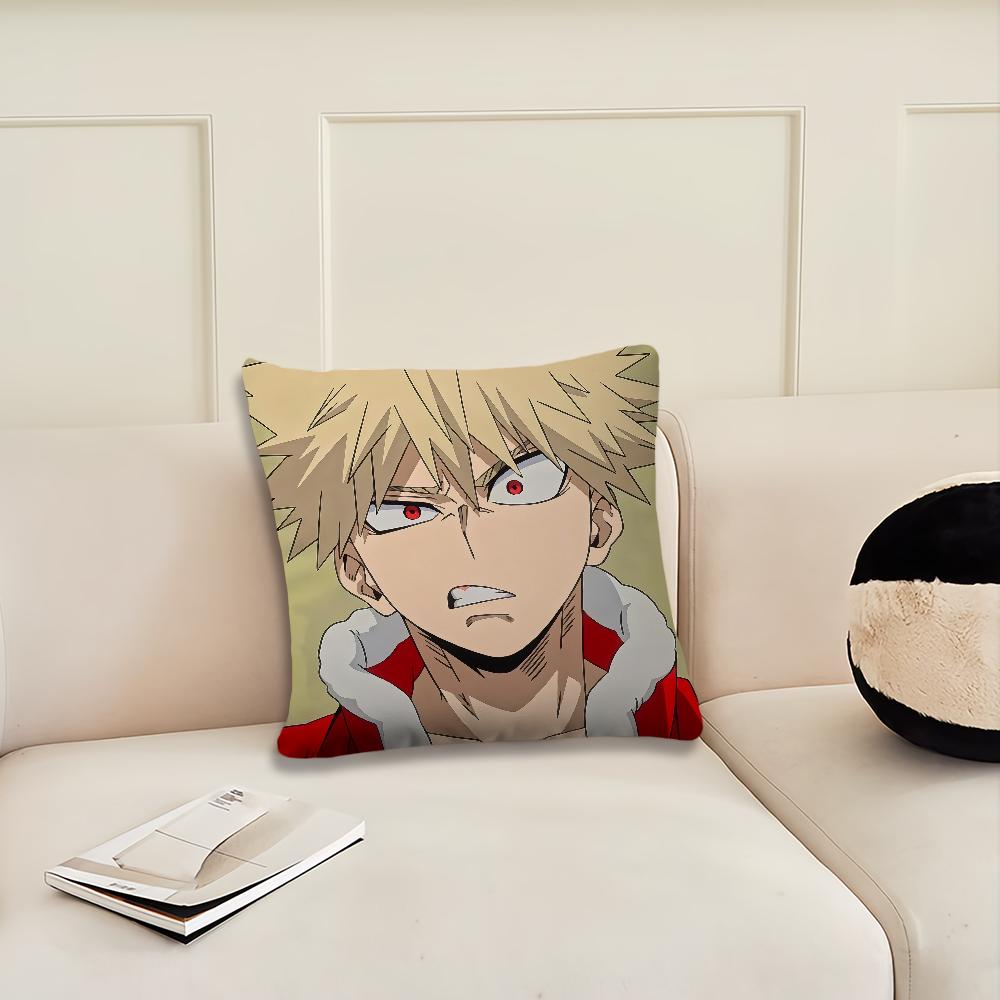 Anime M-My H-Hero Academia Katsuki Bakugo Cushion Cover Living Room Headboard Office Bedroom Cushion Sofa Nap Time Pillow Case