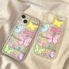 Color butterfly iPhone15ProMax mobile phone case 14Pro Apple 12/11 premium sense 13 Internet celebrity soft case xs