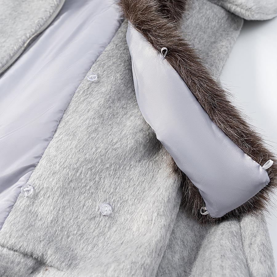 2026 Spring European & American Style Versatile Wool Jacket with Large Fur Collar