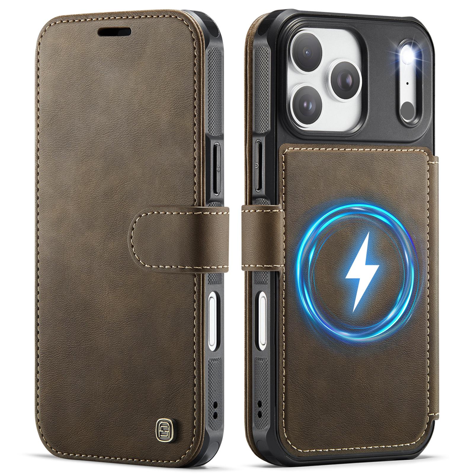 

Business Cards Solt Magnetic Wallet Leather Flip Phone Case For iPhone 17 Pro Max 17Air 16 15 14 13 Book Luxury Stand Bag Cover iPhone 16 Pro кавовий