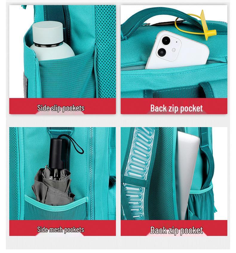 Unisex Air Cushion Multi-Pocket Large Capacity Sports Backpack for Students