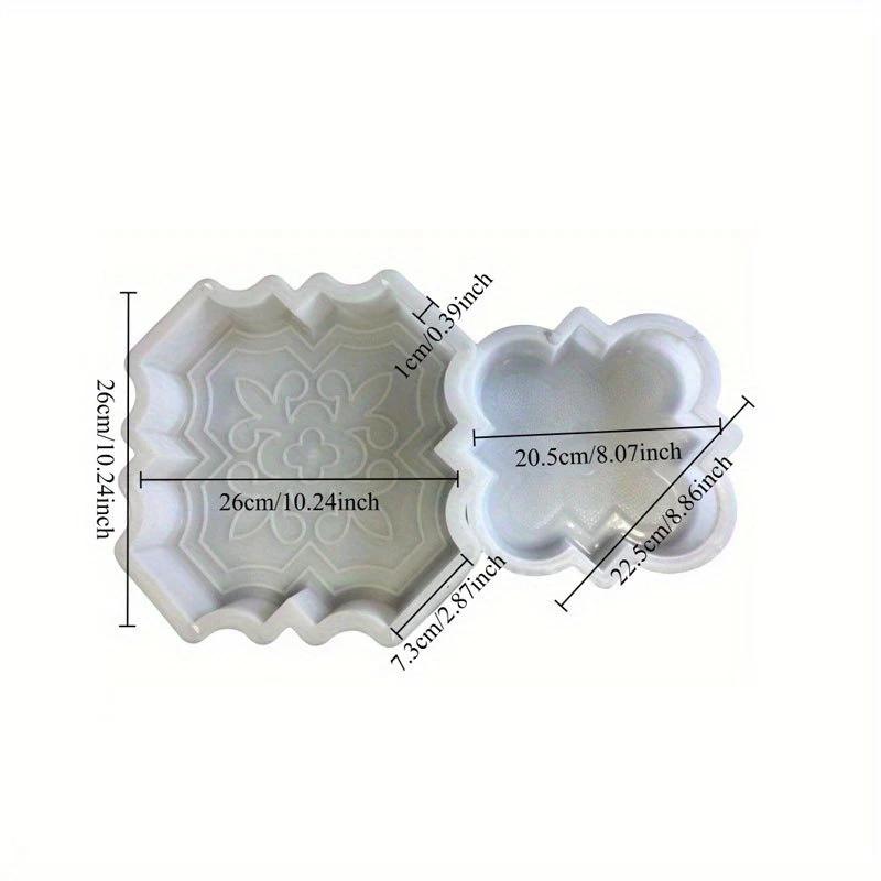 2026New Two-pack Upgraded Cement Stepping Stone Molds for Beautiful Concrete Paving Stones in Your Yard and Garden