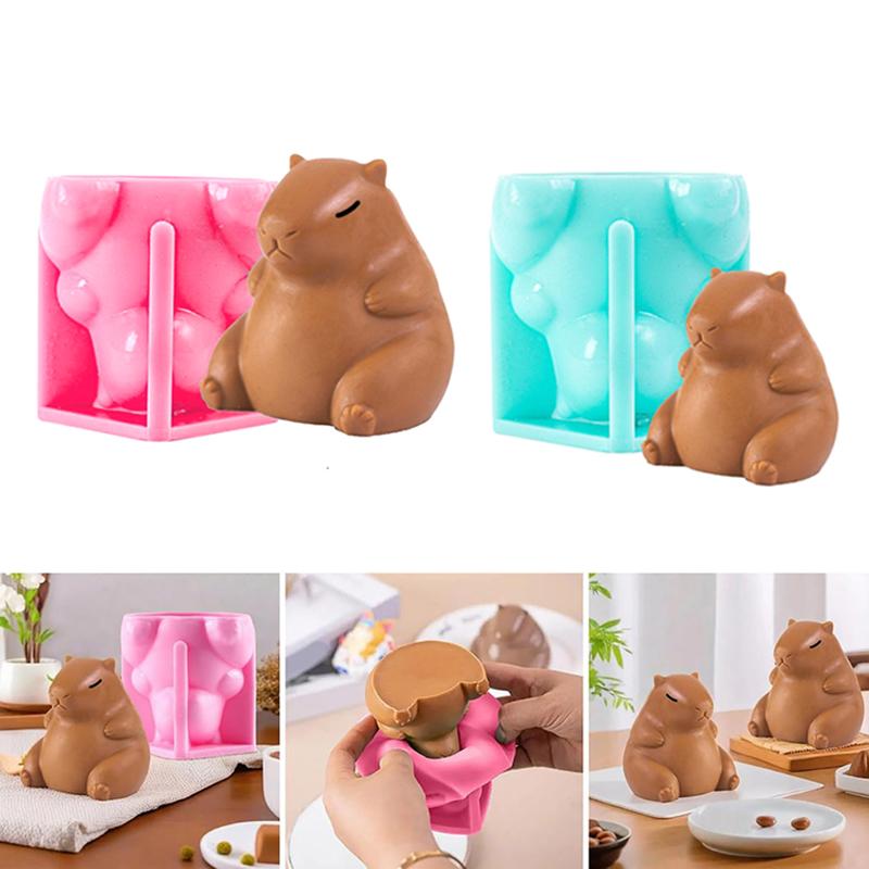 Roztomilá silikonová forma na kapybaru na želé, pudink, dort, forma na kapybaru, domácí pekařské doplňky, DIY aromaterapeutické mýdlo, svíčka, ruční výroba