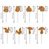 Rustic Planter Stake Stake Garden Decor Iron Silhouette Garden Stakes for Flower Pots Bonsai Hedgehog Owl Squirrel for Window